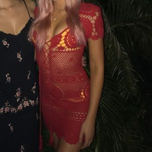 Rat & Boa Crochet mini dress